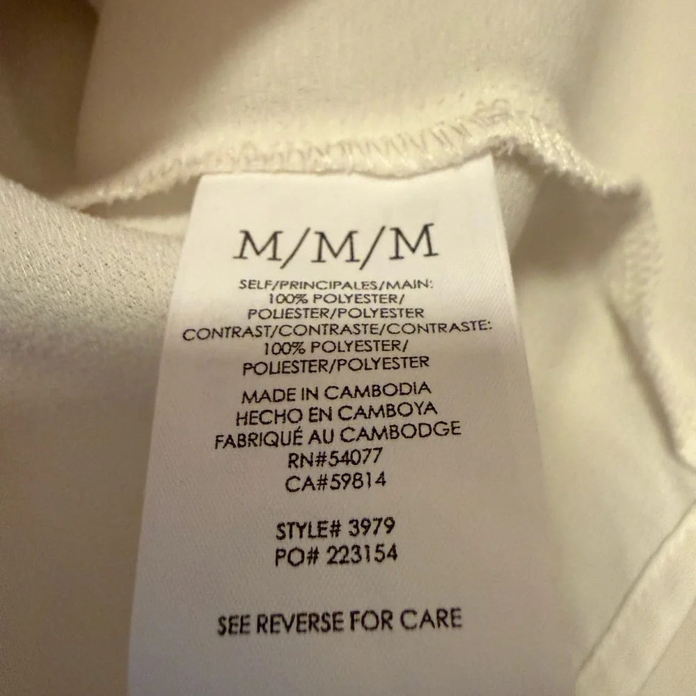 CAbi #3979 White Ruffle Sleeveless Blouse Size M - Picture 5 of 5